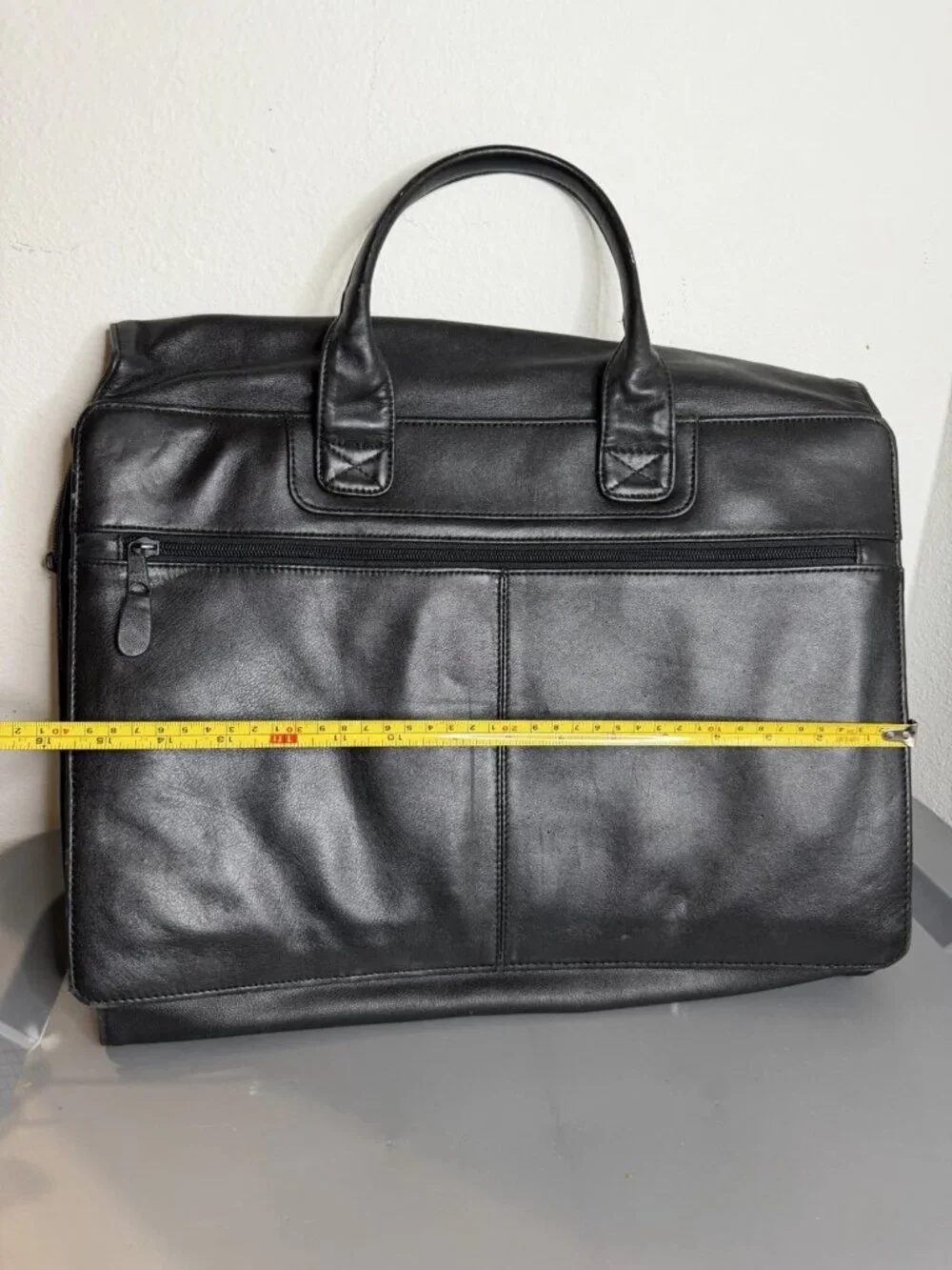 Black Leather Men's Business Bag Briefcase 💼
